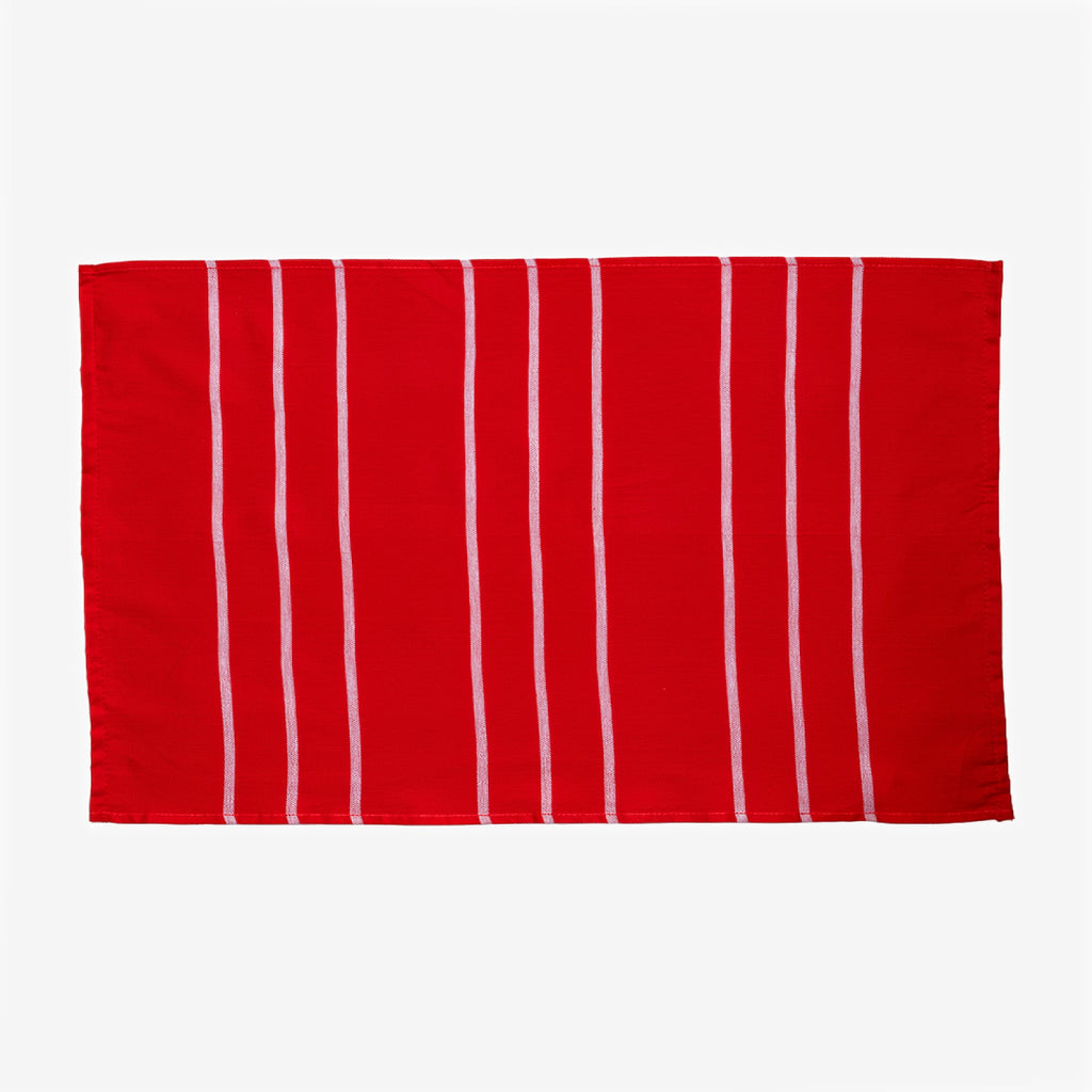 3 Red Kitchen Towels Set