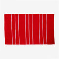 Red Linear Stripes Flat Kitchen Towel