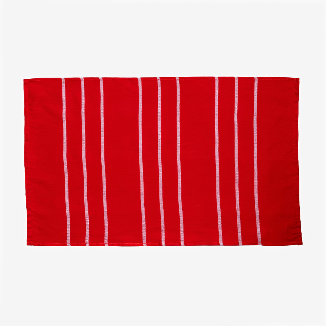 3 Red Kitchen Towels Set