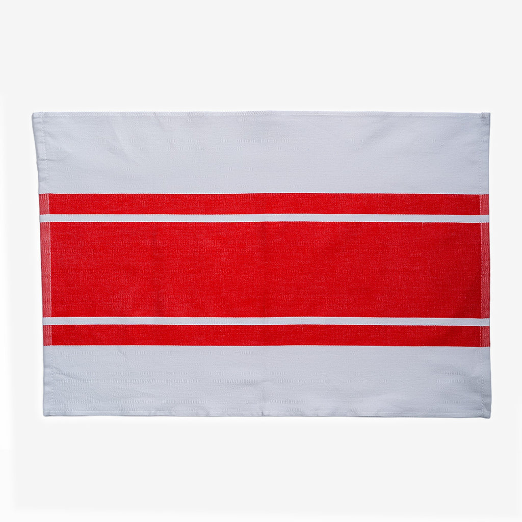 3 Red Kitchen Towels Set