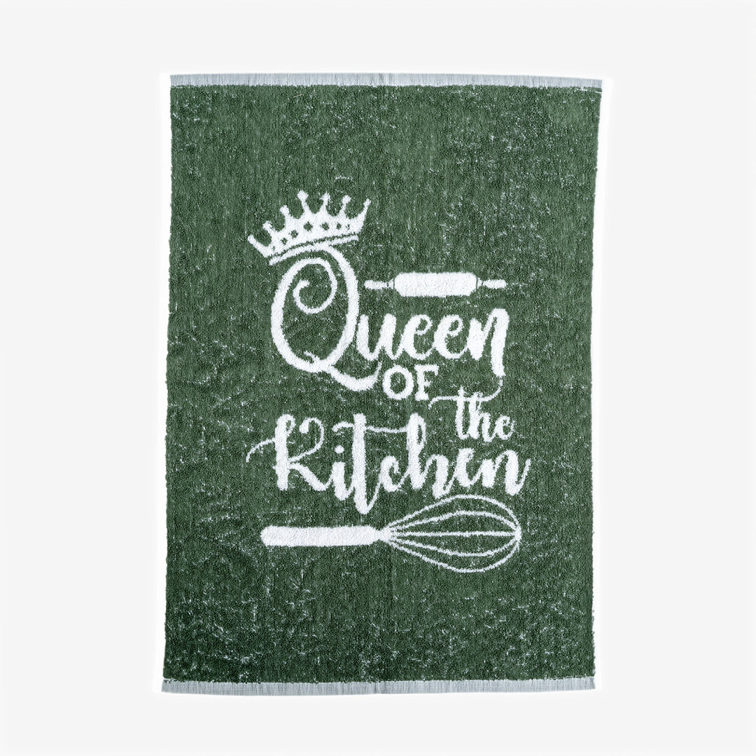 Queen of The Kitchen Olive Terry Towel