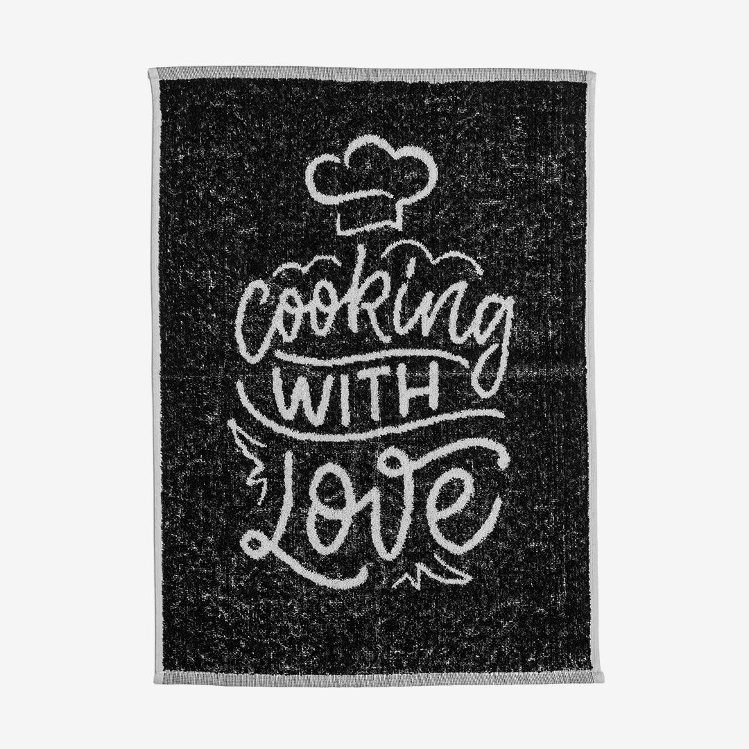 6 Kitchen Towels Flat & Terry