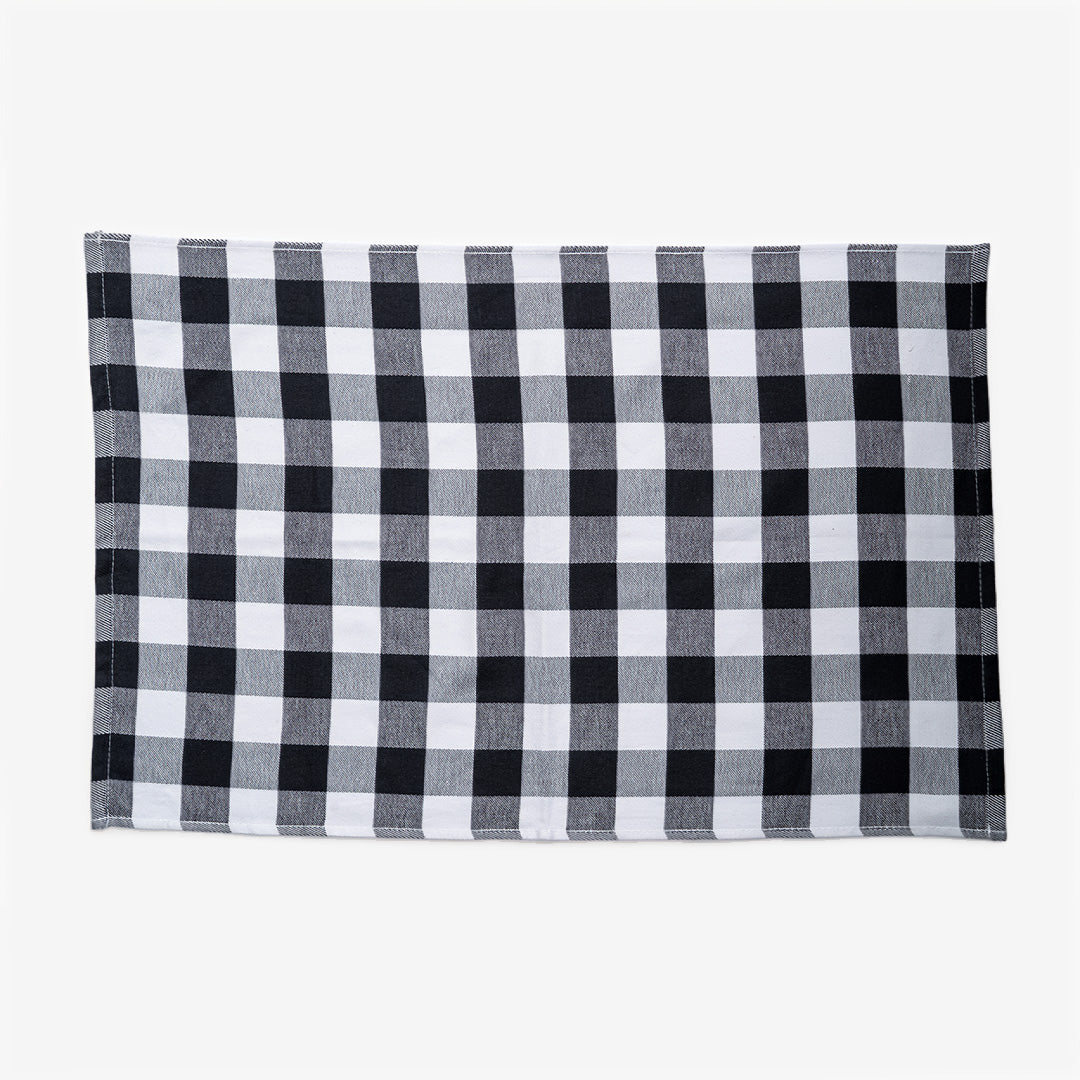 Black Squared Flat Kitchen Towel