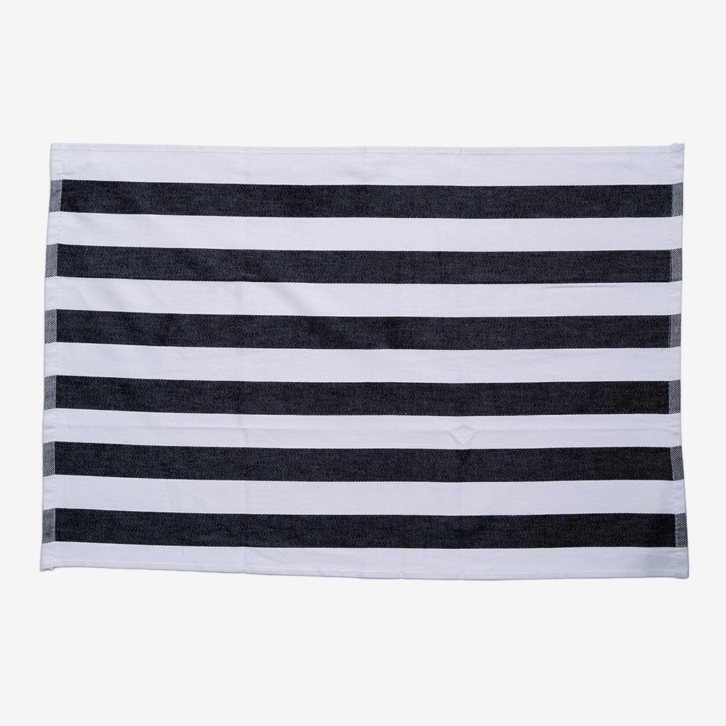 Black Single Striped Flat Kitchen Towel
