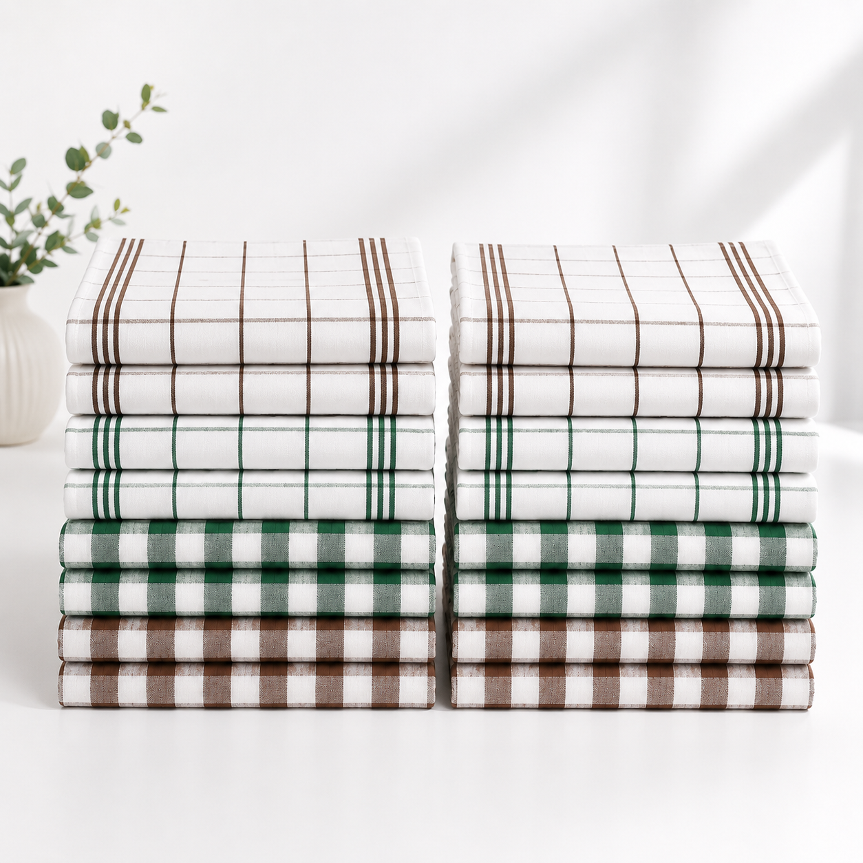 16 Kitchen Towels Squared Set