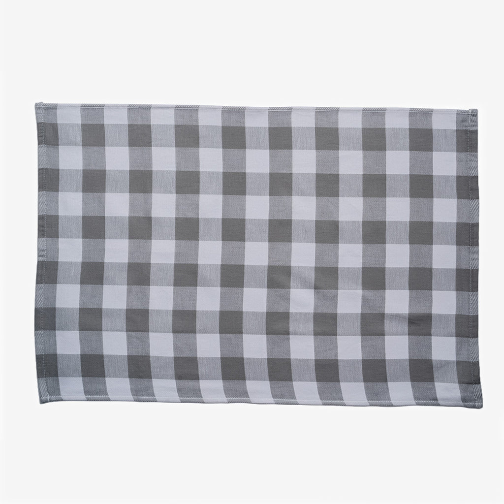 Gray X White Flat Kitchen Towel