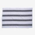 Triple Striped Black Flat Kitchen Towel