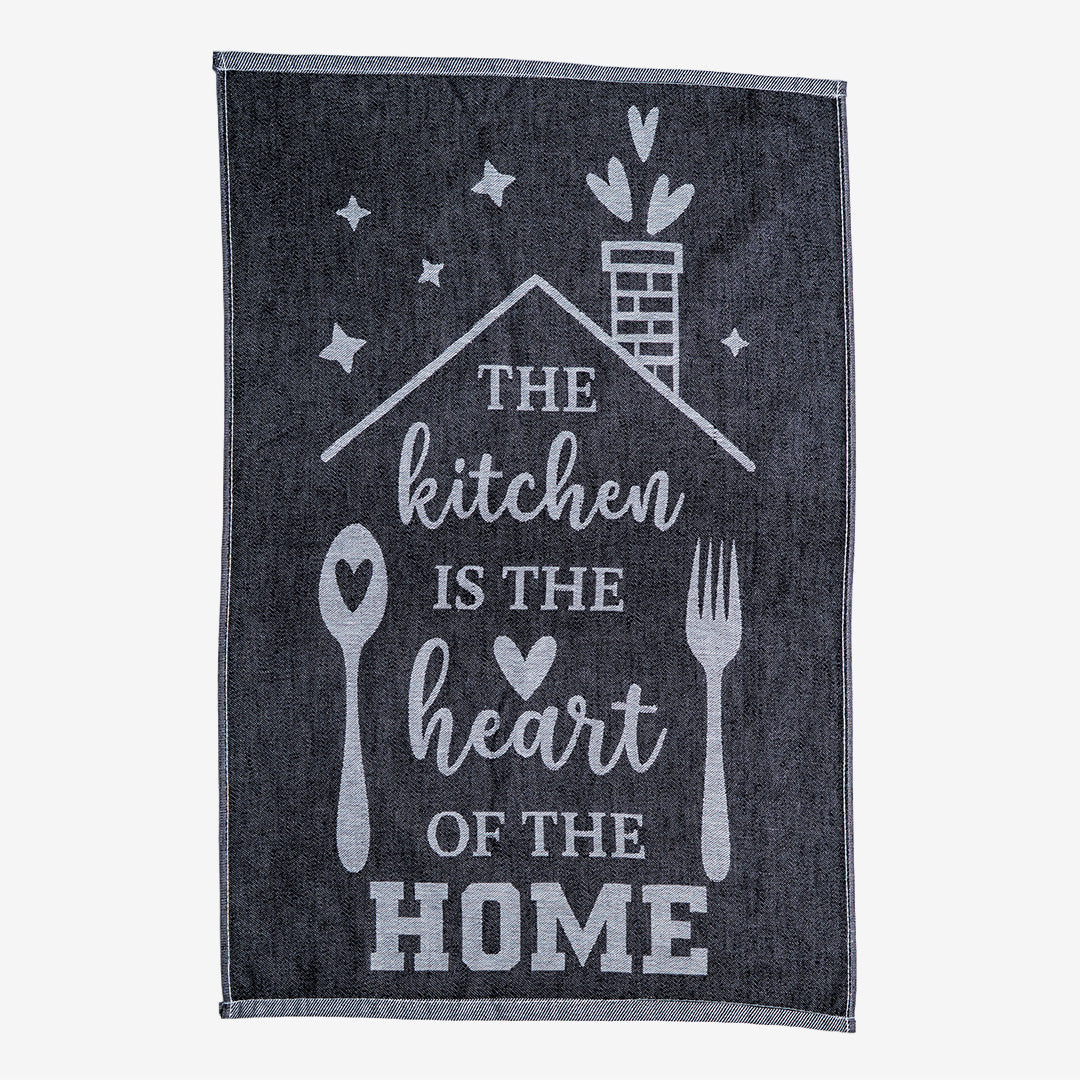 Heart of Home Black Terry Kitchen Towel