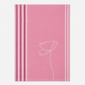 Pink Stripe Floral Flat Kitchen Towel