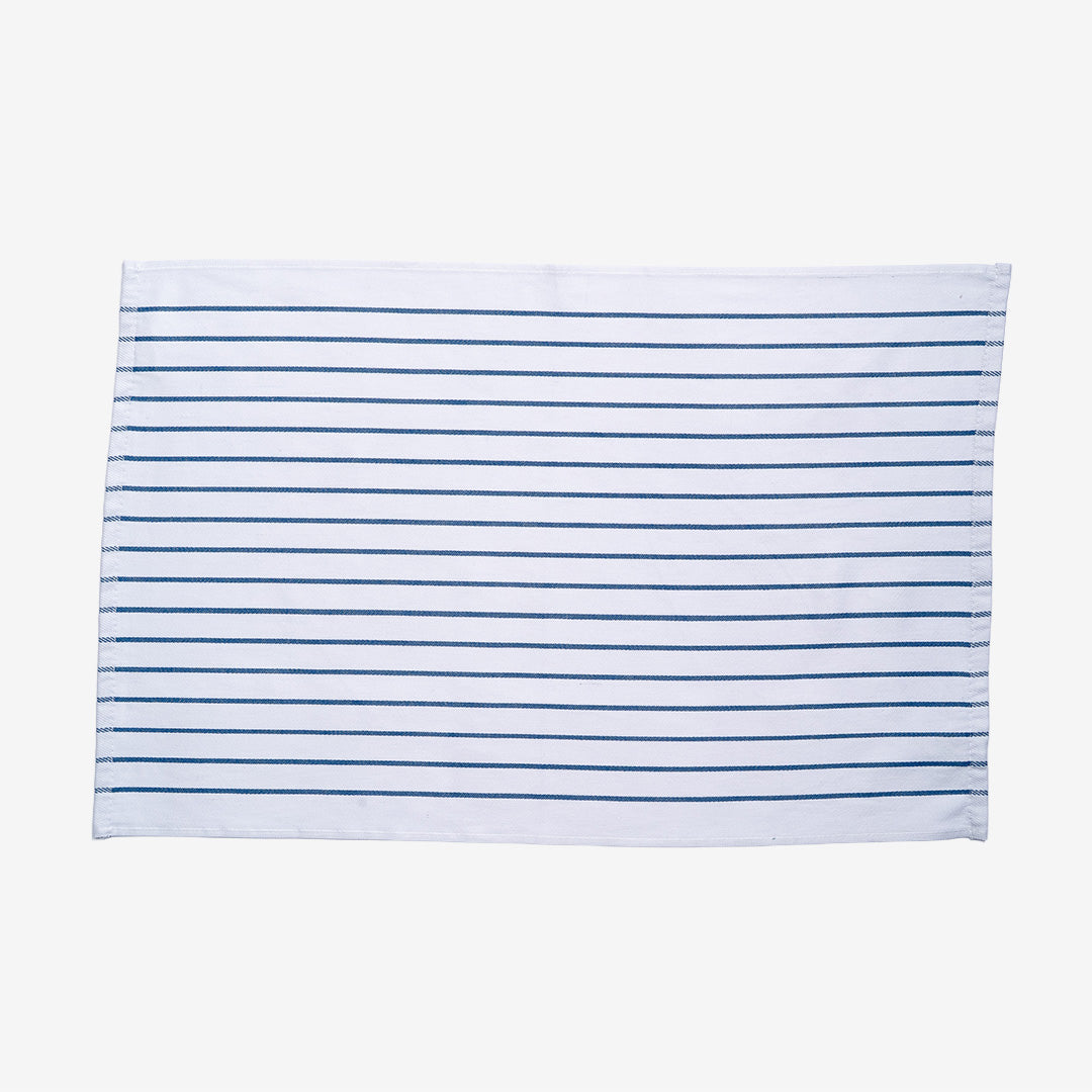 Ocean Striped Flat Kitchen Towel