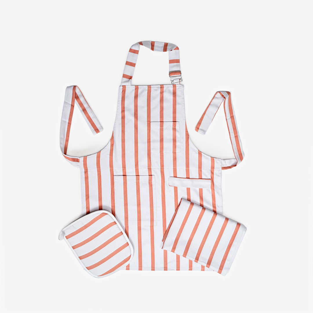 Kitchen Apron Set with Mattress & Holder Rose