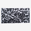 Floral Black Pattern Bath Towel