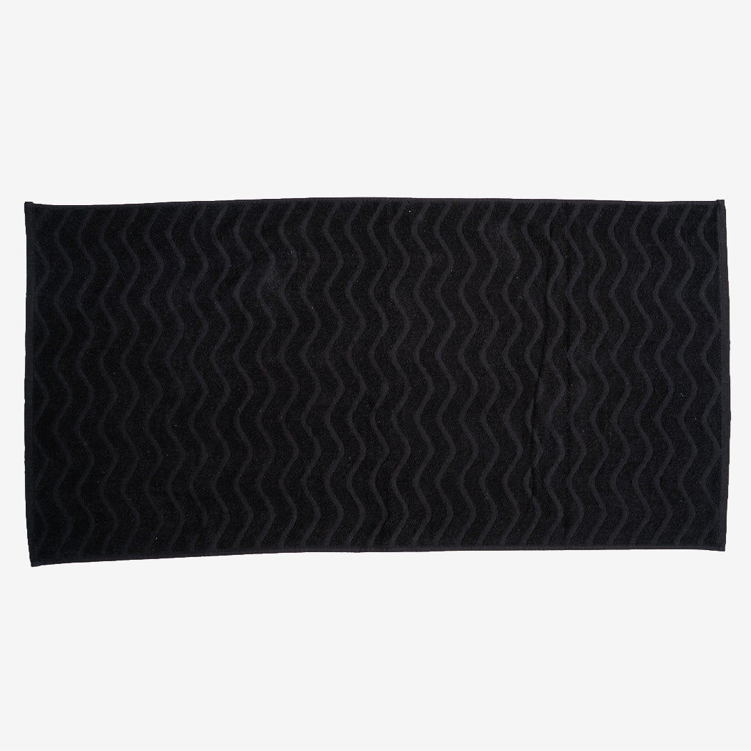 Wavy Black Bath Towel