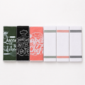 6 Kitchen Towels Flat & Terry