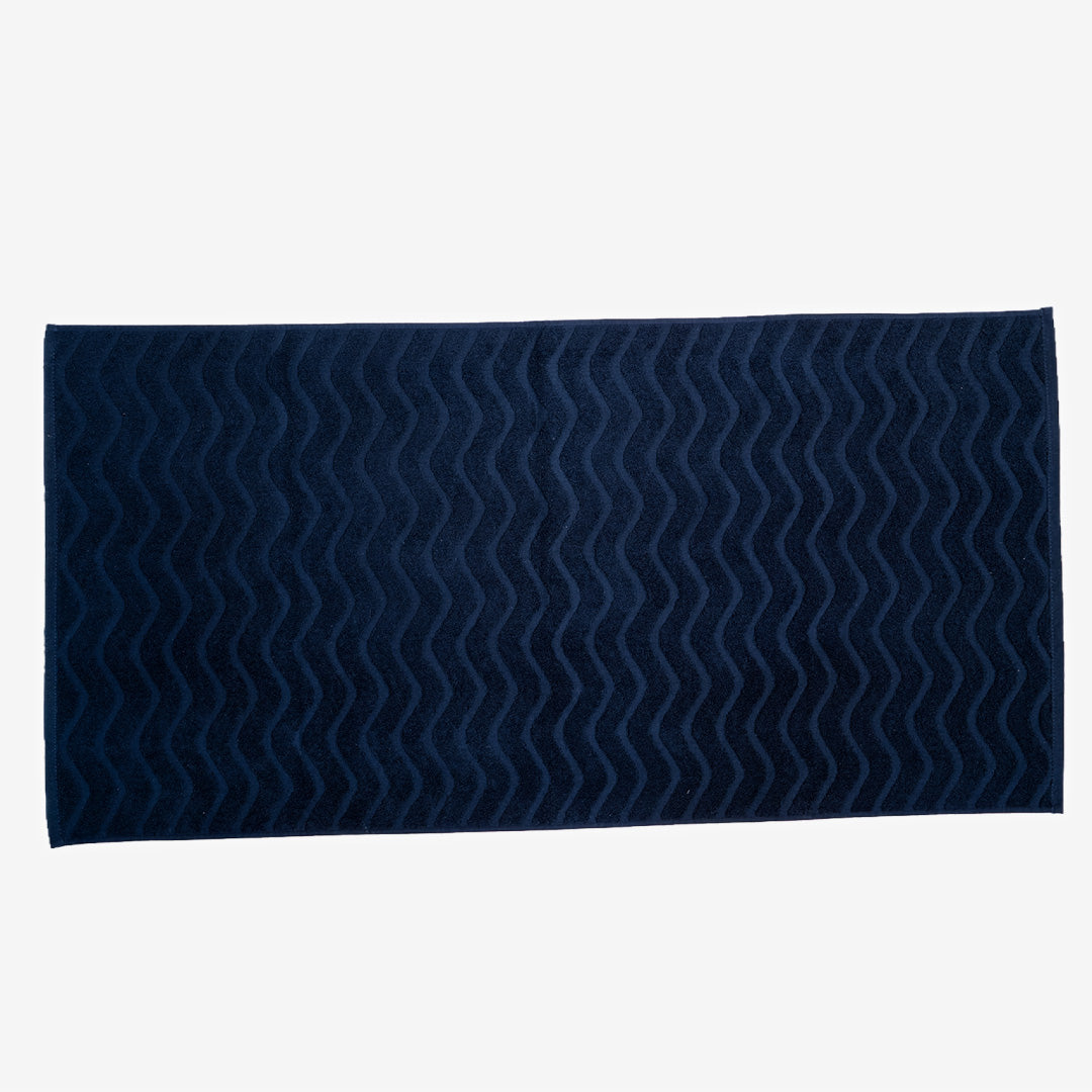 Wavy Navy Bath Towel
