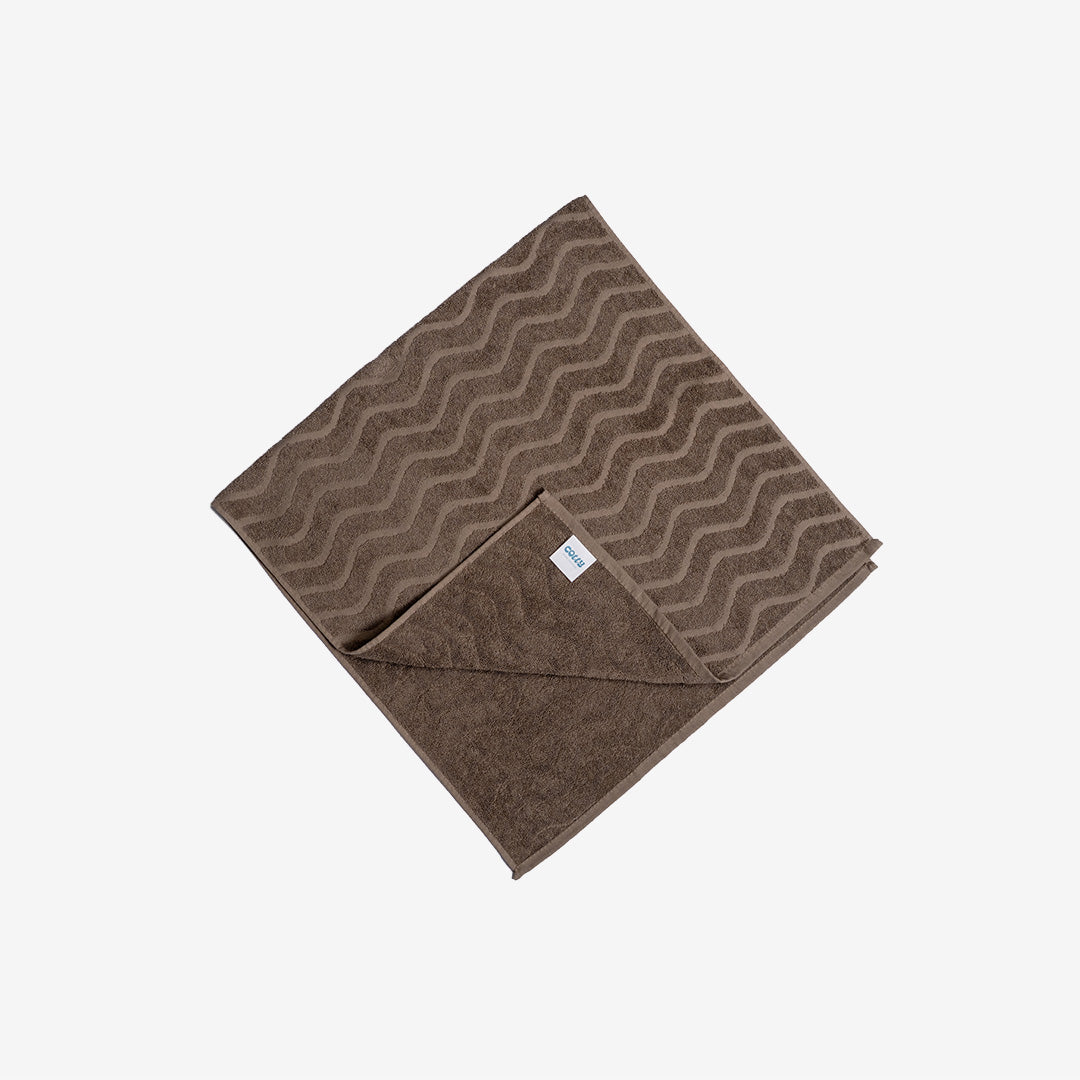 Wavy Brown Bath Towel