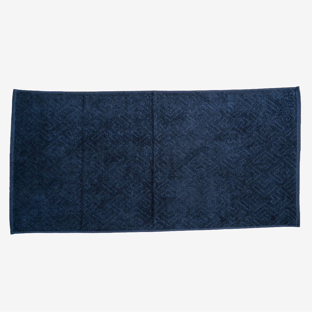 Geometric Teal Blue Bath Towel