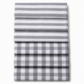 6 Gray & White Kitchen Towel Set