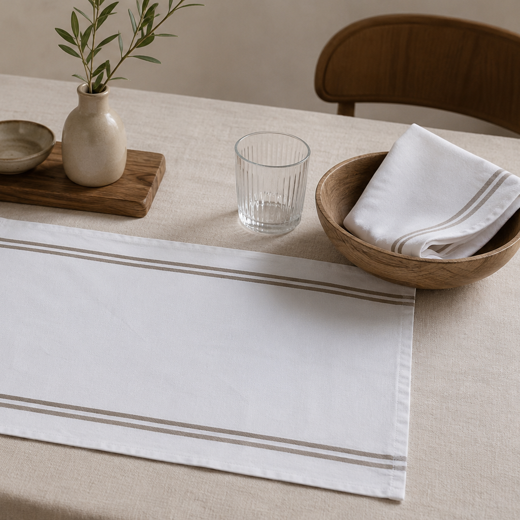5 Kitchen Towels Set - Double Striped