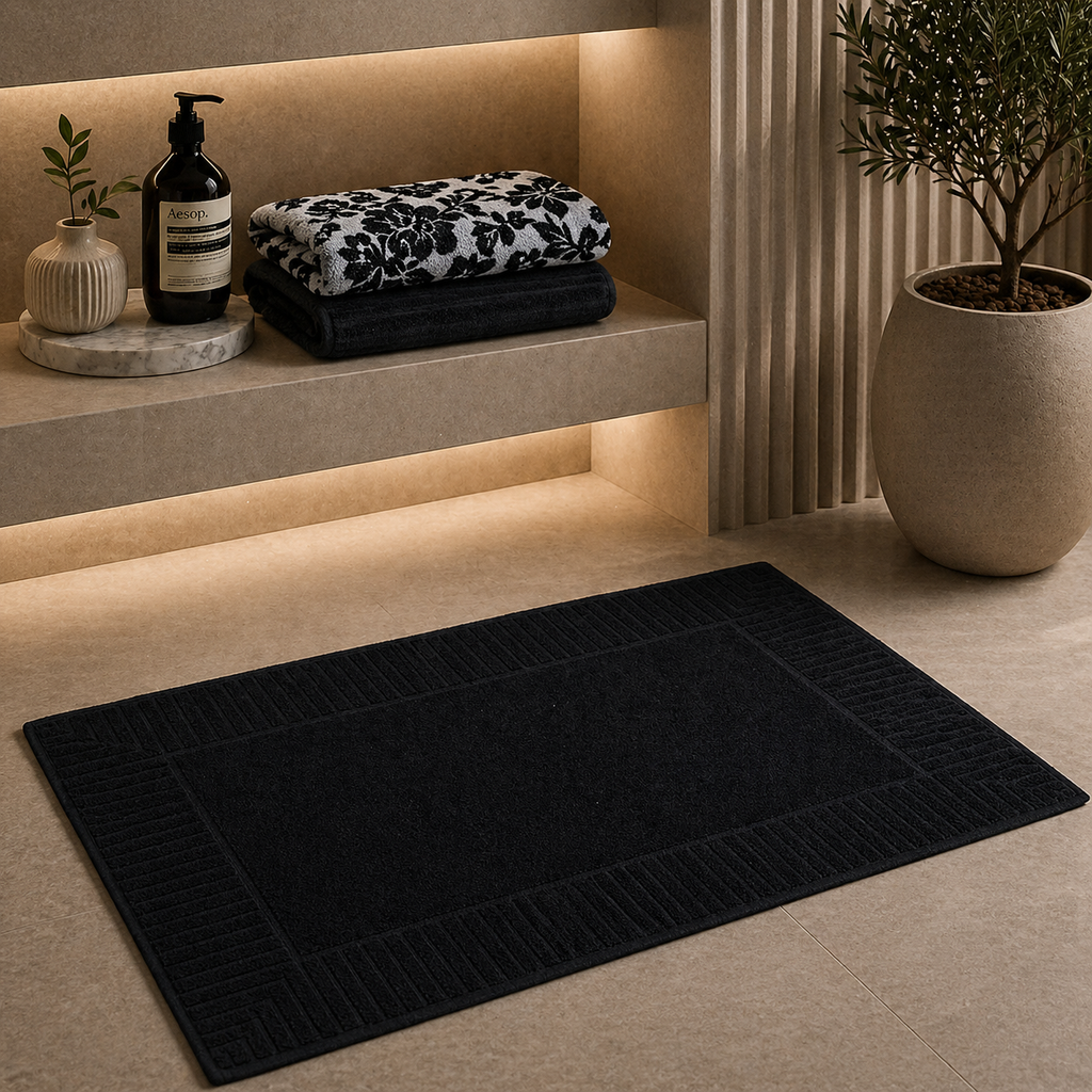 Black Bath Mat