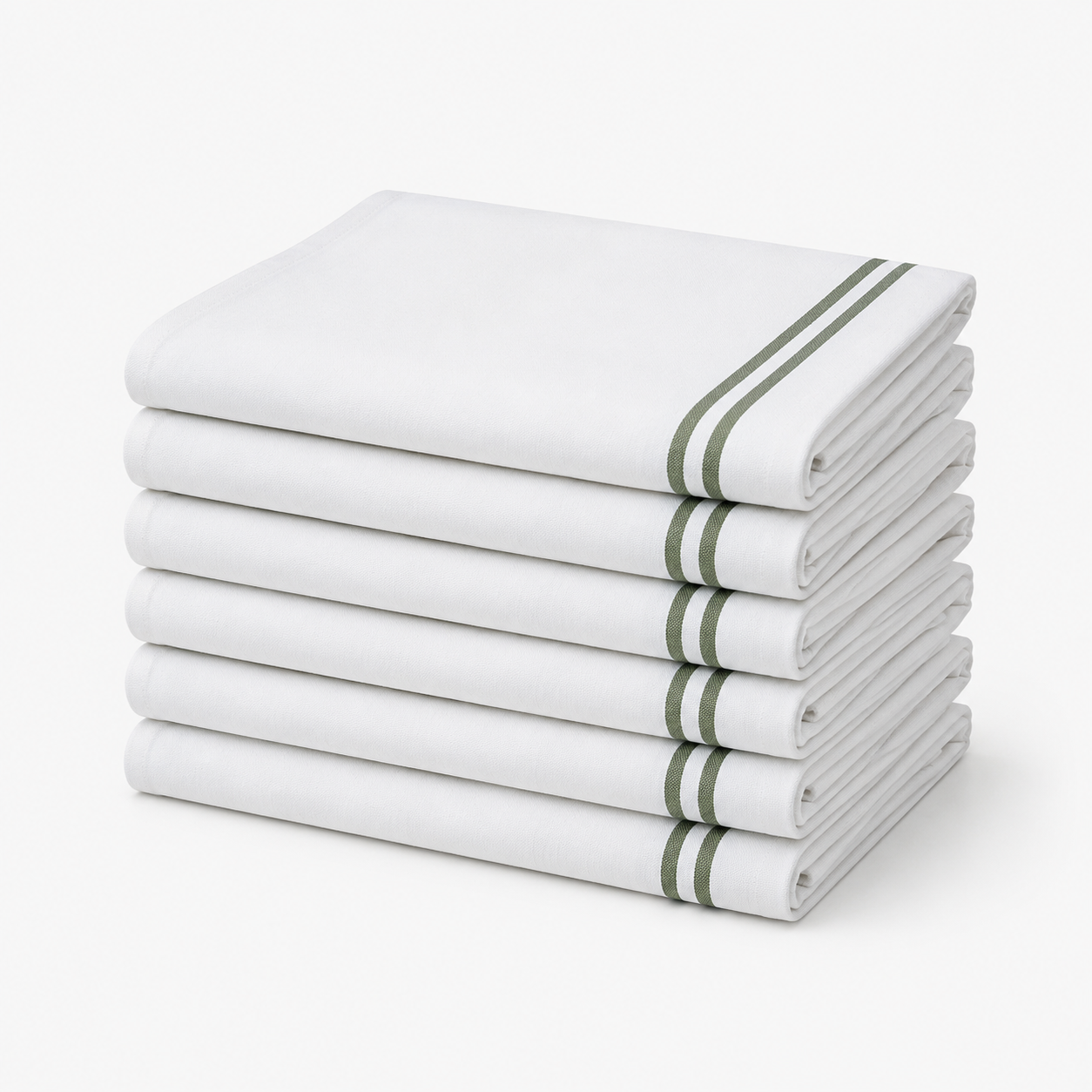 6 Kitchen Towels Set Olive