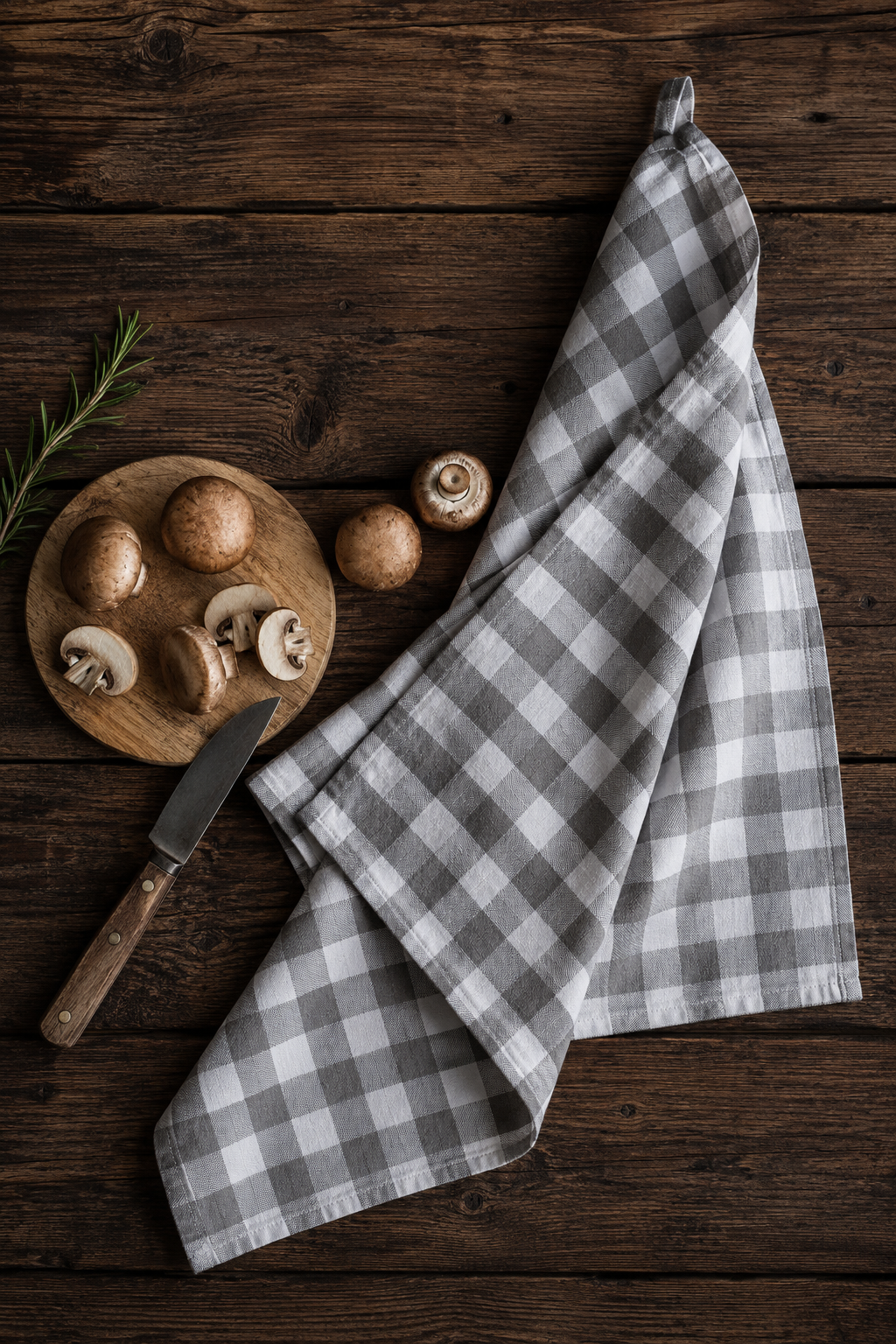Gray X White Flat Kitchen Towel