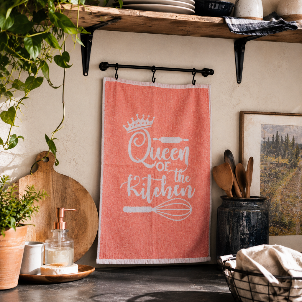 Queen of The Kitchen Rose Terry Towel