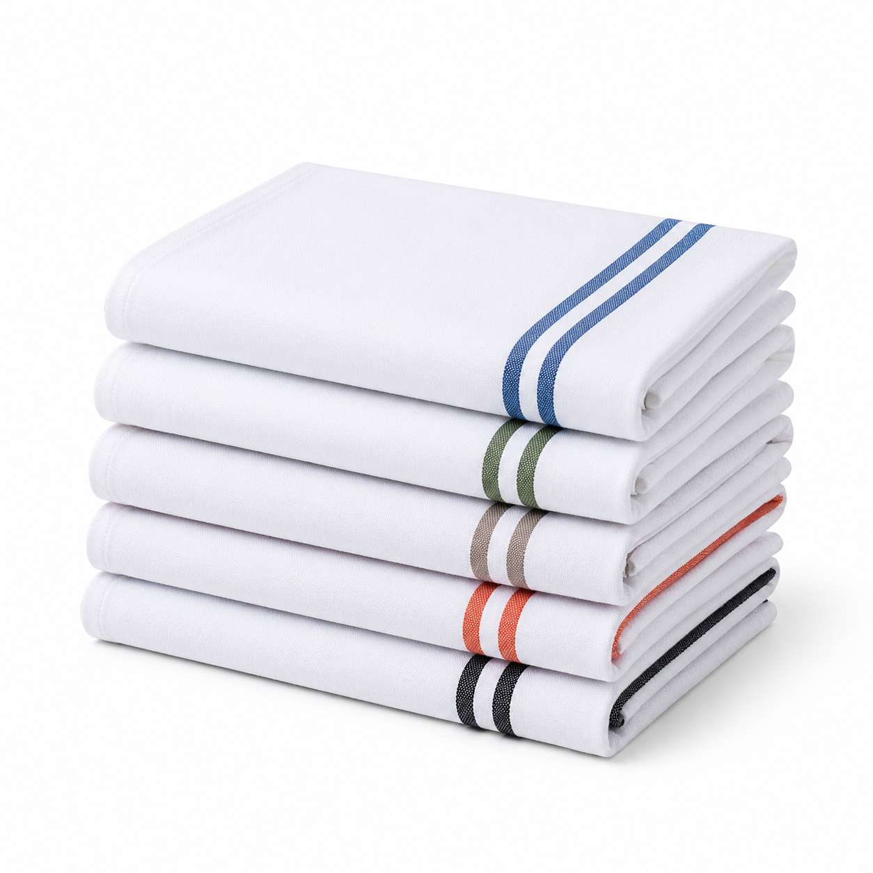 5 Kitchen Towels Set - Double Striped