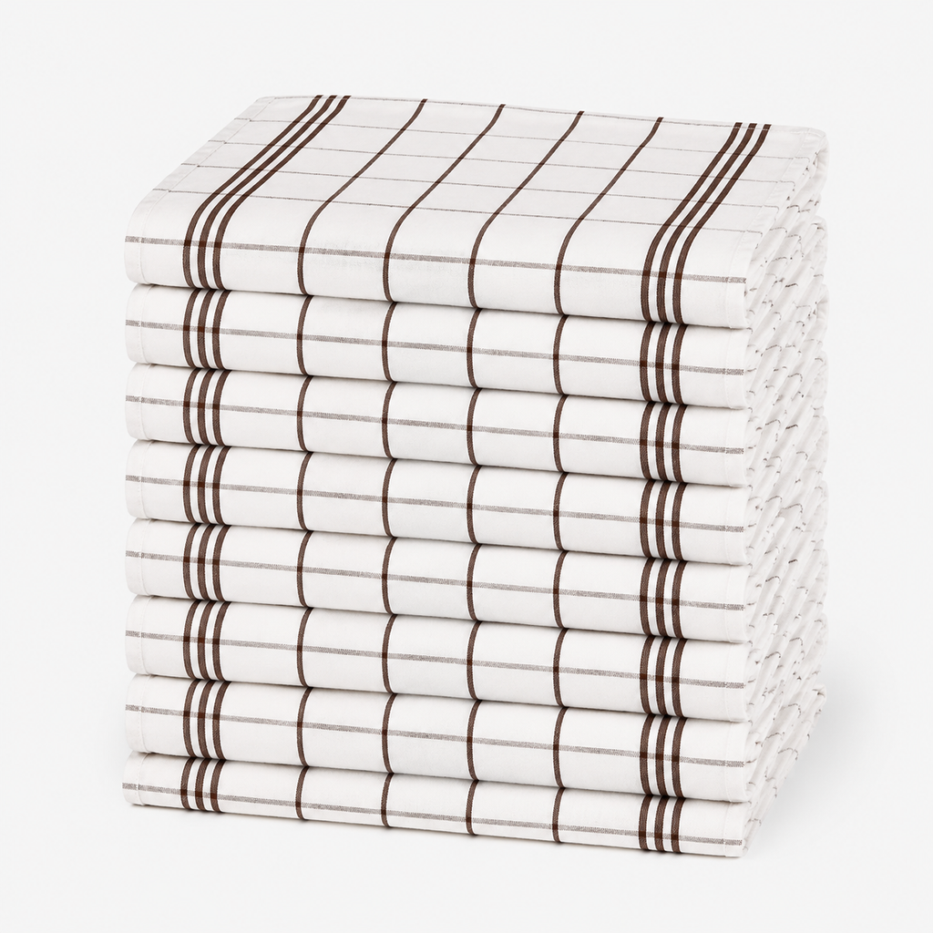 12 Brown Towels Set
