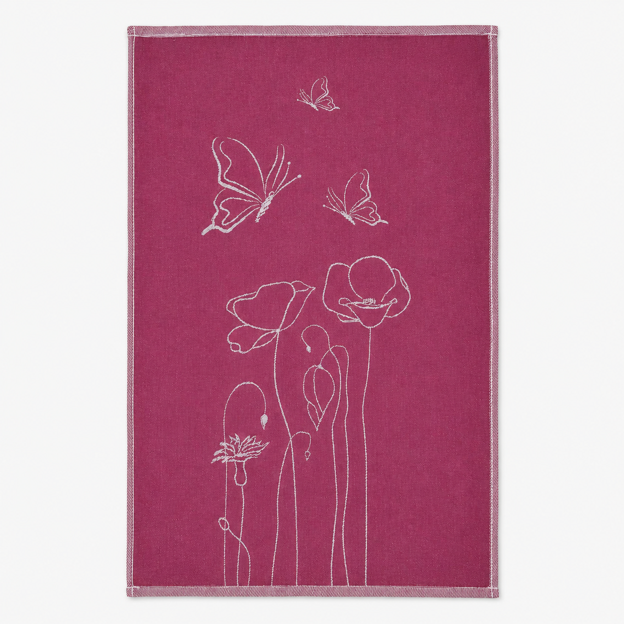 Flowers & Butterflies Flat Kitchen Towel