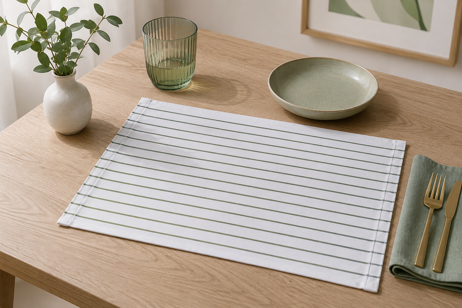 5 Striped Kitchen Towels Set